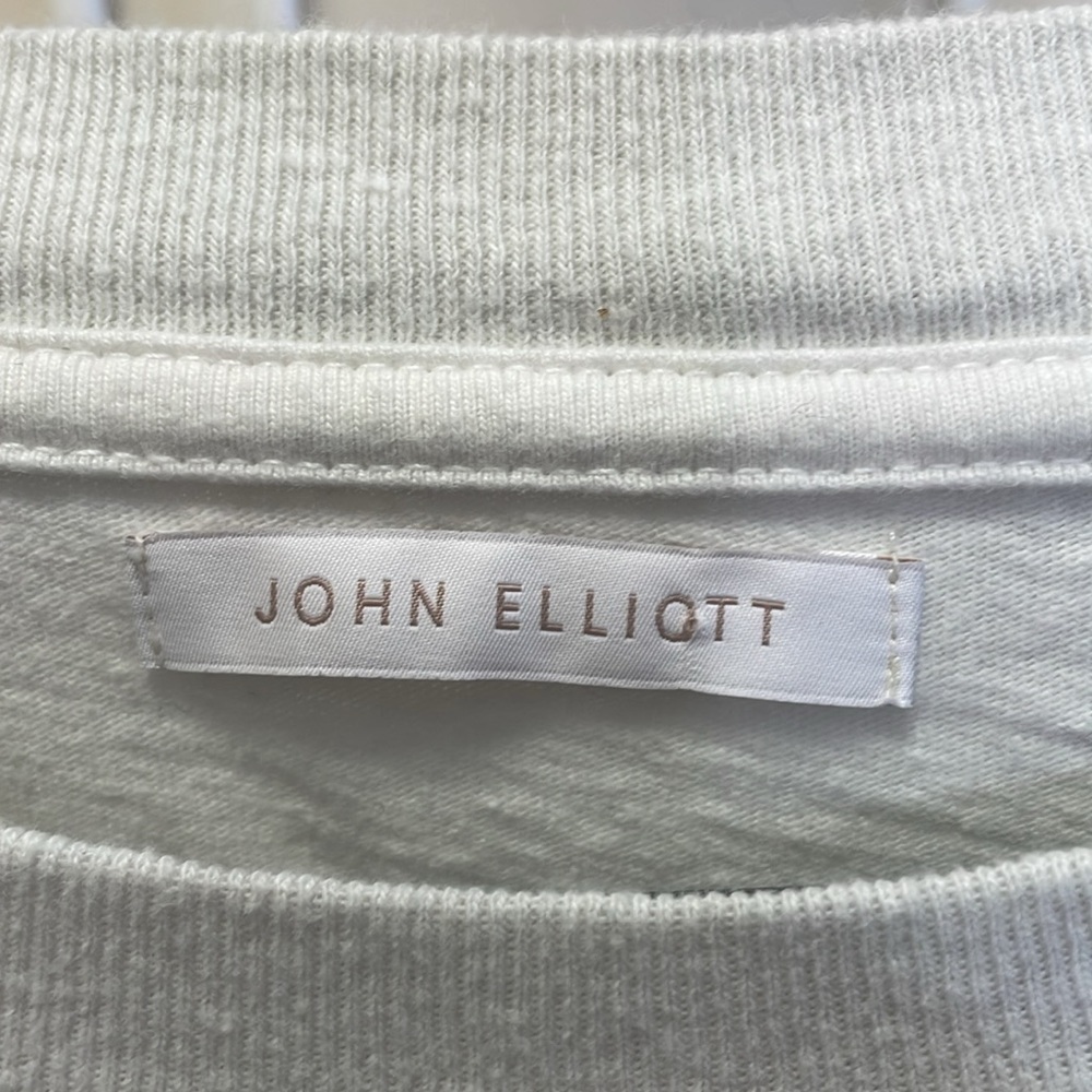 John Elliot - Classic Long Sleeve Tie-Dye Shirt - White / Yellow - M - Picture 2 of 11